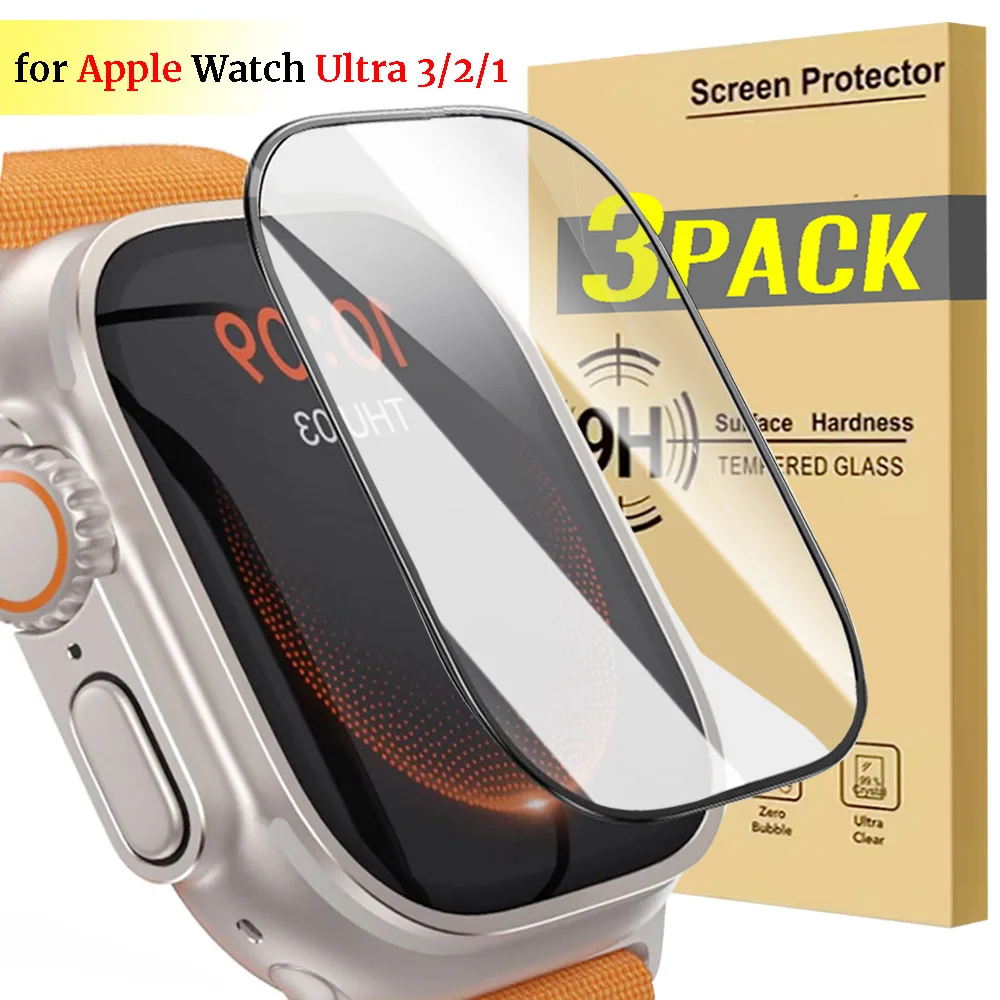 

Закаленное стекло для Apple Watch Ultra 49 мм HD с защитой от царапин, полное покрытие, защитные пленки для IWatch Ultra 1/2/3