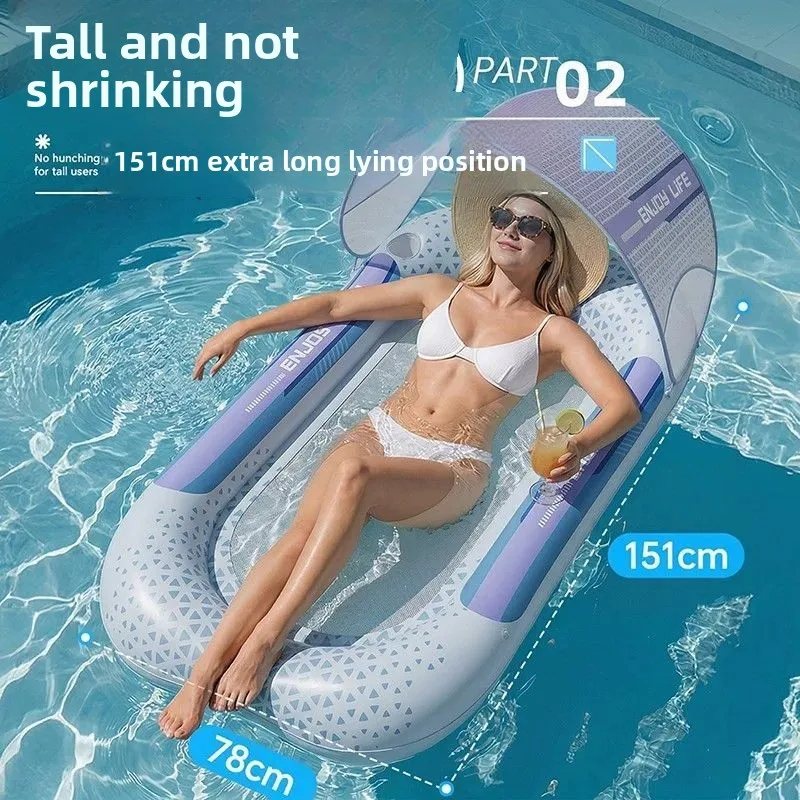 

Thickened Safe Inflatable Pool Float Air Mattress Water Floating Bed Portable Floating Gear for Swimming Outdoor Water Play