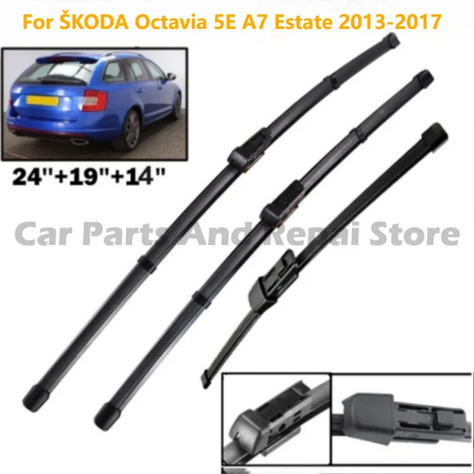 Für ŠKODA Octavia 5E A7 Kombi 2013-2017 Auto Scheibenwischerblätter-Set, Einfache Installation Stabile Nutzung