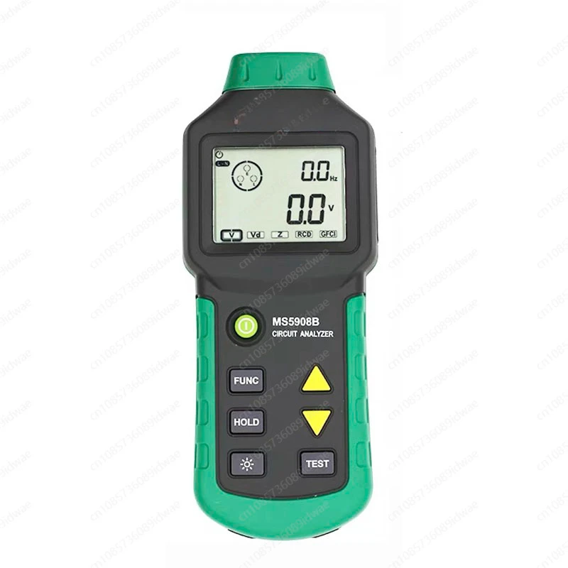 AC100-240VMS5908A/MS5908 LCD Circuit Analyzer Tester With Voltage GFCI RCD Tester Socket Tester