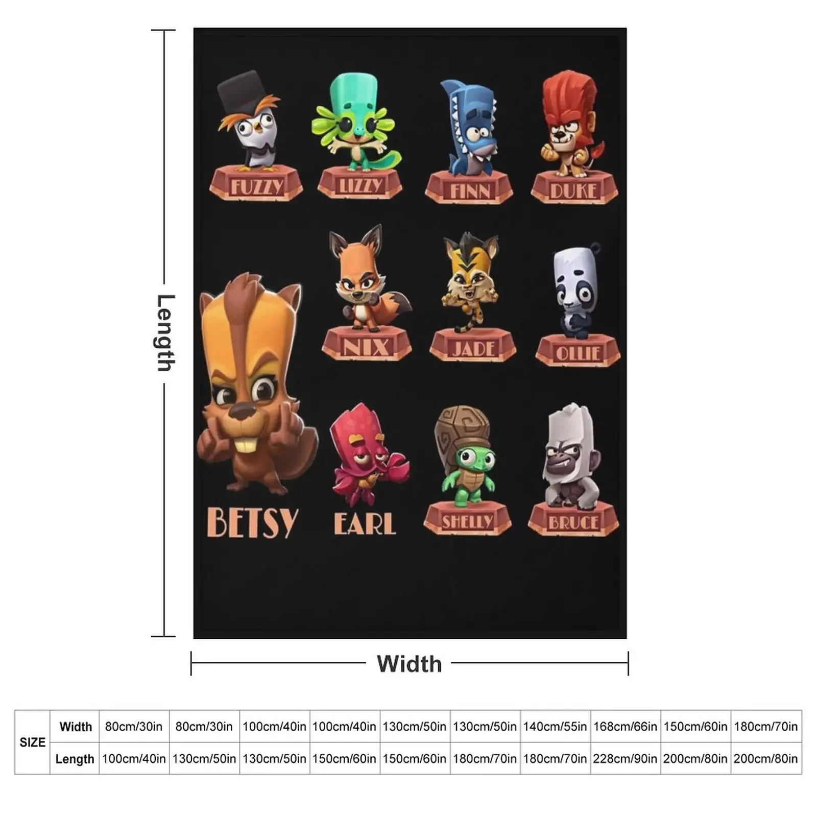 Mens My Favorite Zooba Battle Arena Royale Characters N 01 Zoo Gifts For Fan Throw Blanket Large For Baby Blankets