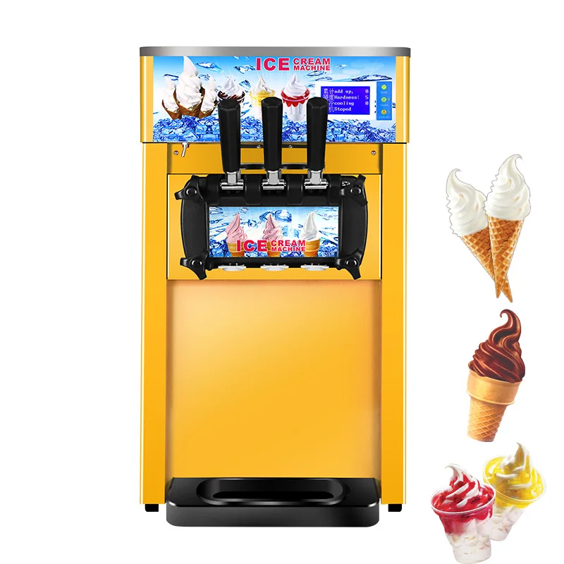 Table top 3 flavors mini soft ice cream machine price/ small ice cream maker