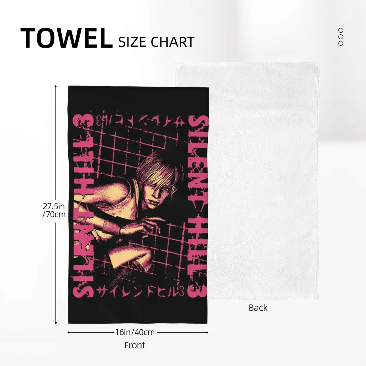 Run Heather Face Towel Personalized Silent Hill Breathable Cotton Pool Towels view 3