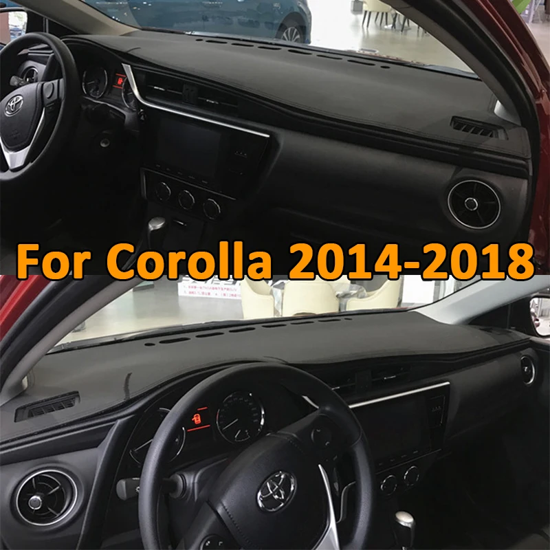 For TOYOTA Corolla 2014-2018 Car Dashboard Cover Mat Sun Shade Pad Avoid Light Mat Instrument Carpet Protection Accessories