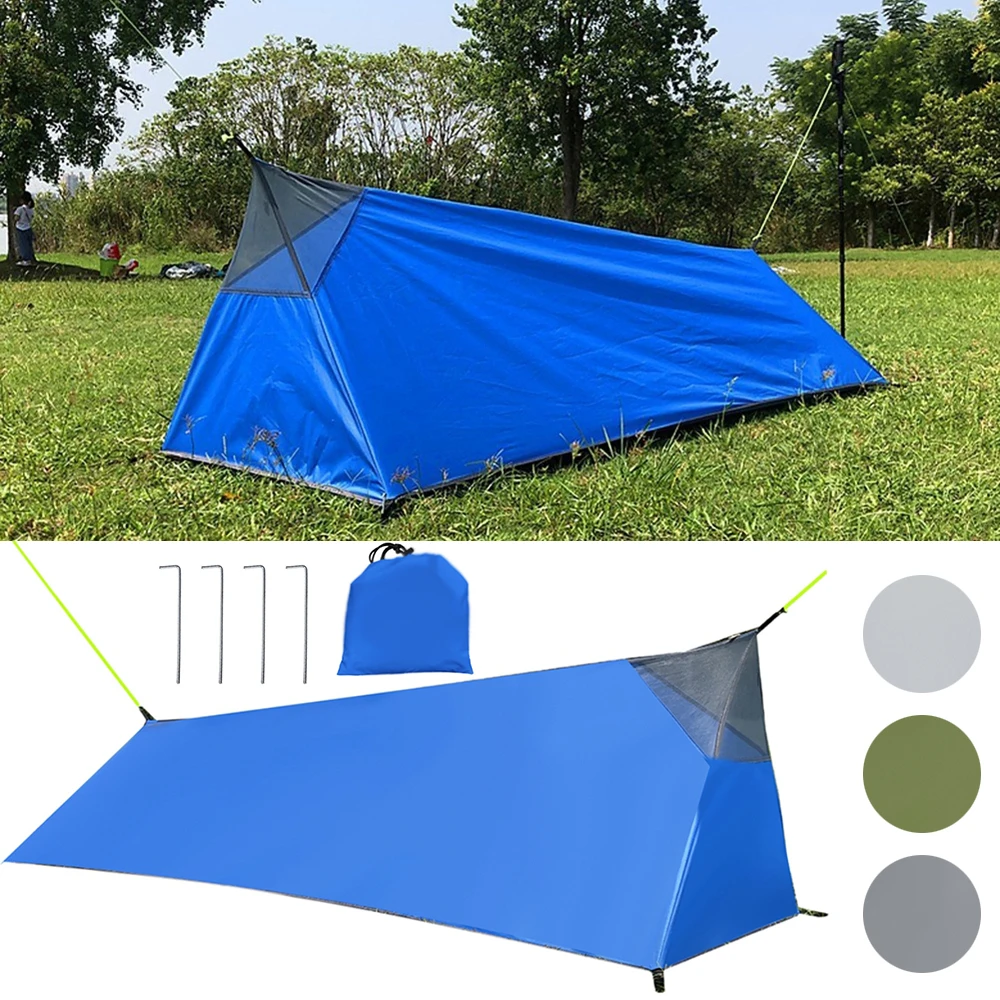 Camping Single Person Tent Ultralight Compact Outdoor Sleeping Bag Tent Larger Space Waterproof Backpacking Tent Cover Hiking