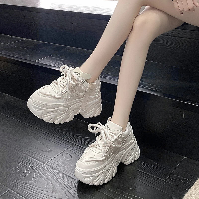 Autumn Women\'s Sneakers New Breathable High Platform Shoes Woman Ladies Vulcanize Casual Chunky Sneakers Zapatillas Mujer 8CM