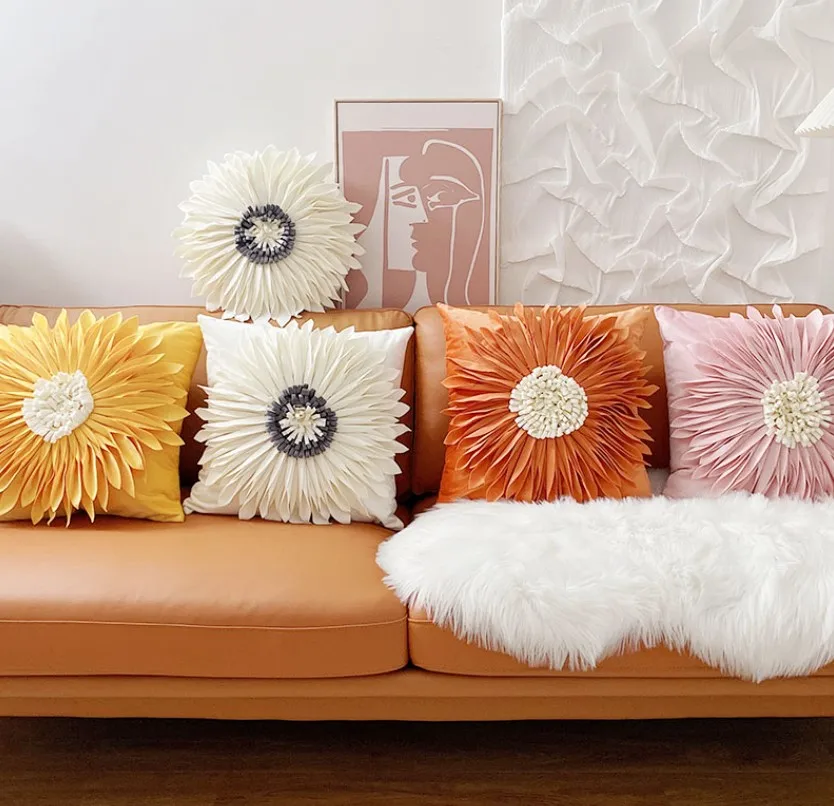 

Ins Throw Pillow Flower наволочки декоративные подушка Cute Creative Child Sofa Cushion Simple Home Decoration Accessories Gift