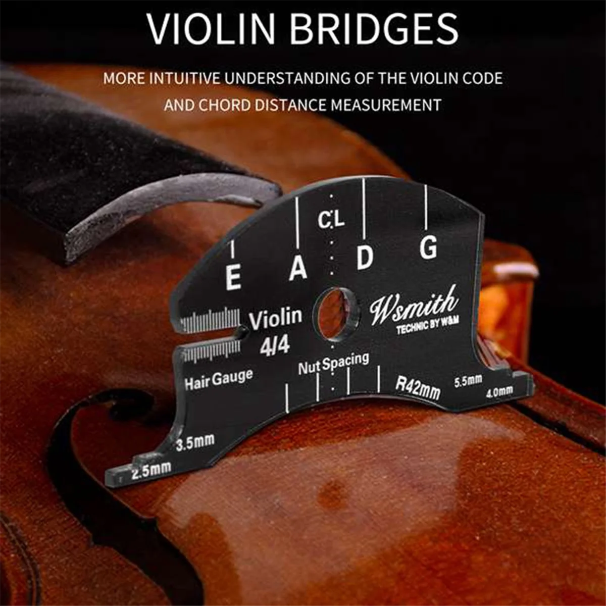A98TViolin Bridges Multifunctional Mold Template 4/4 Violin Bridges Repair Reference Tool Fingerboard Scraper Making Tools