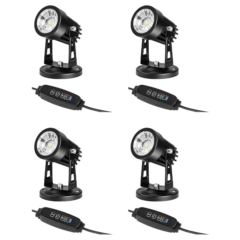 

ABVJ-4X Spot Lights Indoor Up Lights Indoor With Timer, 3W Floor Spotlight Indoor Uplighting, 3000K/4000K/5000K Light US Plug