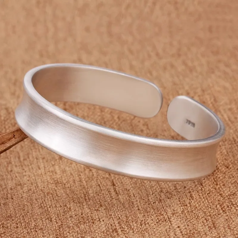 925 Sterling Silver Bracelets for Women Men String Accessories Retro Simple Smooth Pendant Party Jewelry Gift