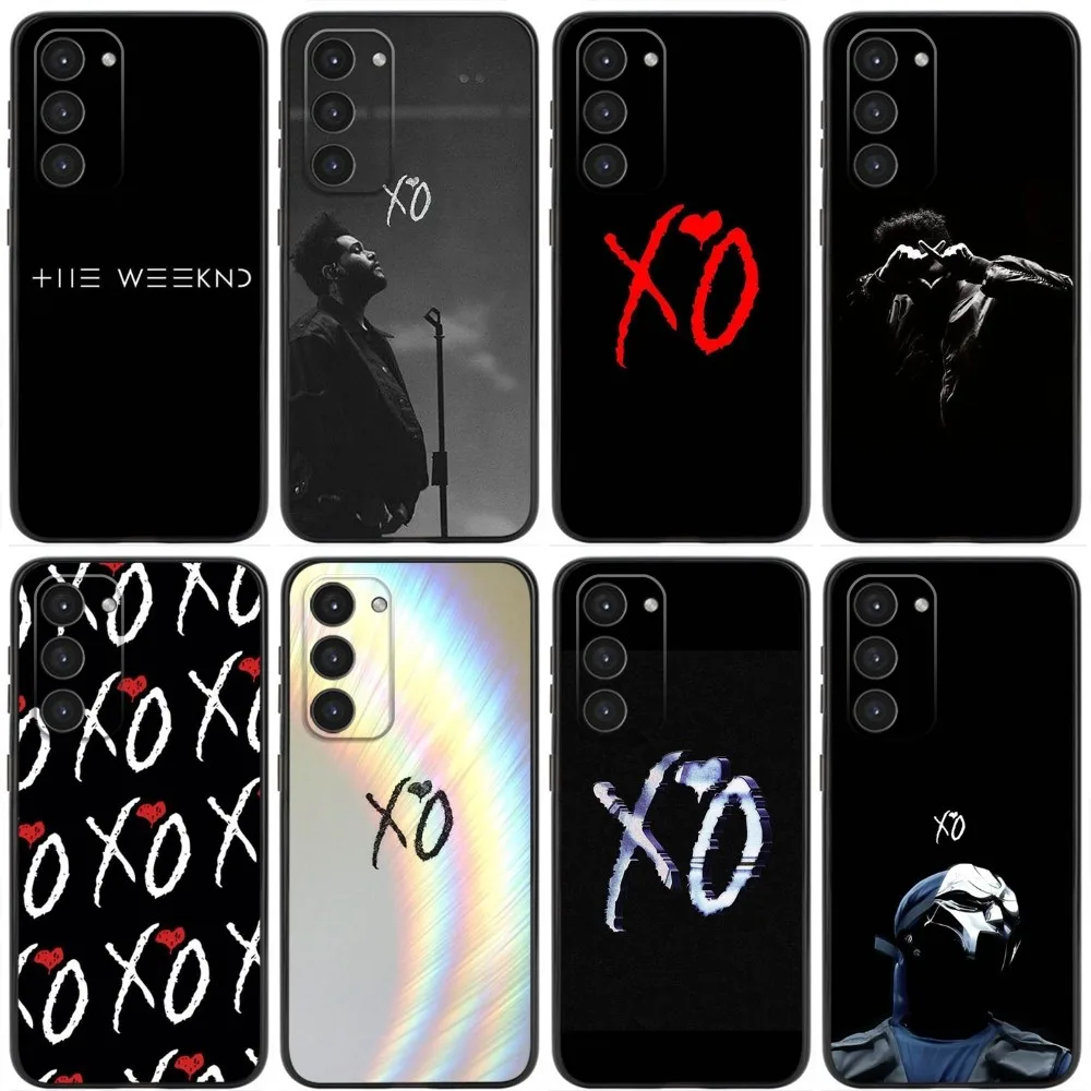 The W-Weeknd XO Phone Case For Samsung Galaxy A20,A21s,A22,A31,A32,A52,A53,A72,73,A80,A91 Soft Liquid Silicone Black Cover