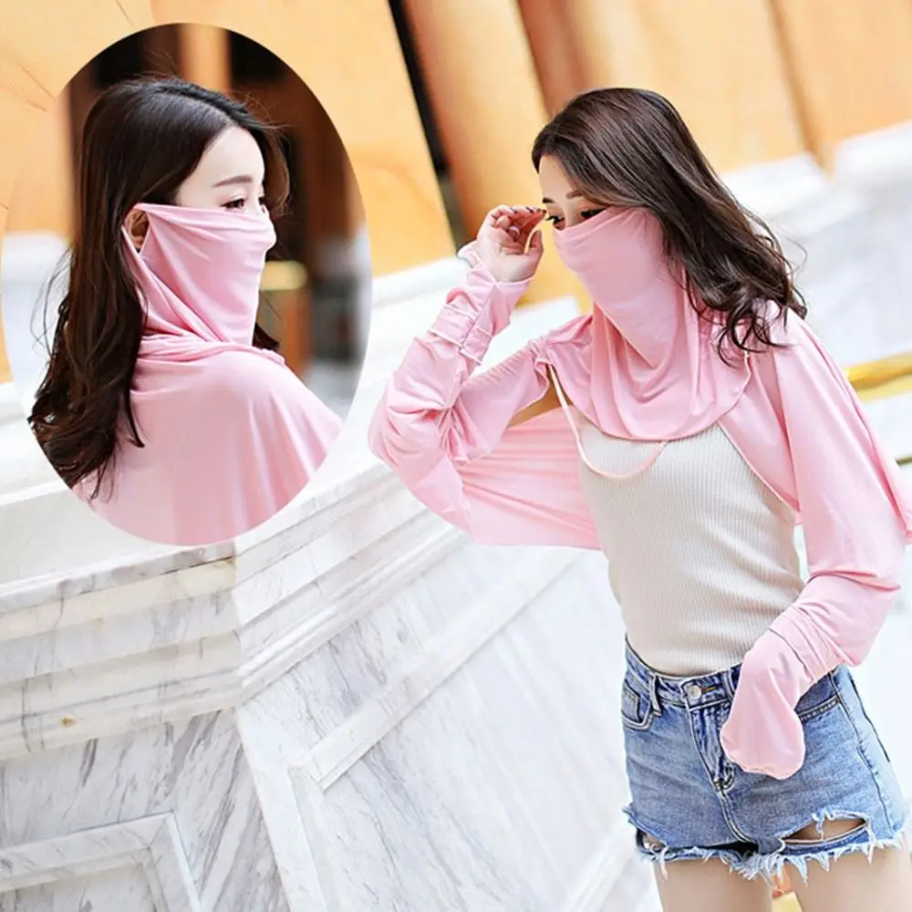 

Neck Wrap Cover For Men Sun UV Protection For Women Hiking Fishing Solid Color Face Scarves Ice Silk Mask Neck Scarf Face Cover