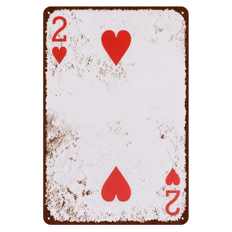 Vintage Poker Metal Tin Signs Wall Posters Plaque Iron Painting Decoration for Garage Game Room Home Cafe Living Room Club Bar