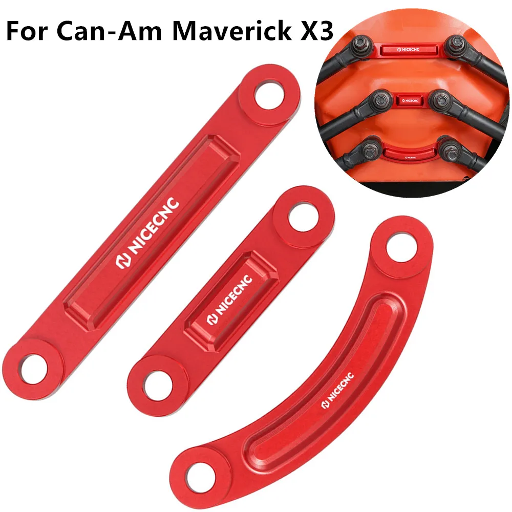 

3 Pcs Radius Rod Dog Bones Bracket Mount for Can-Am Maverick X3 2017-2021 2019 2018 7075 Aluminum UTV Accessories Parts