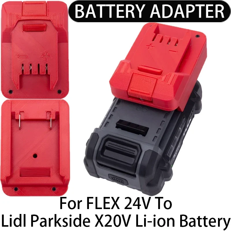 

Battery adapter for Lidl Parkside X20V Li-ion tools to FLEX 24V Li-ion battery adapter converter FX0221-1,FX0121-1