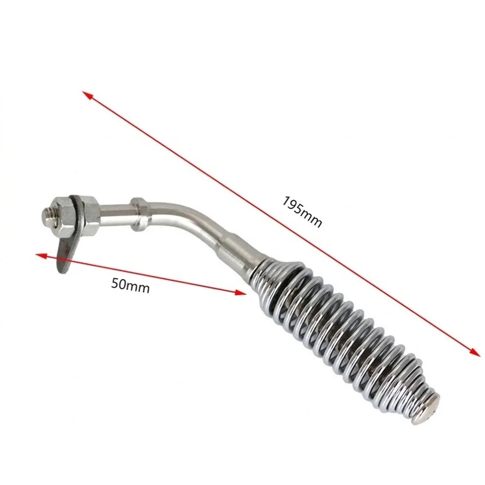 Stainless Steel Fireplace Stove Handle Heat Insulated Spring Grip For Wood Burning Stove Door Replacement Accessory 20cm