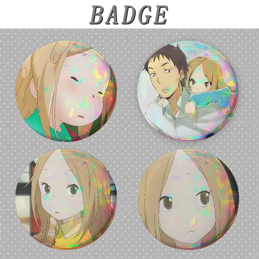 Usagi Drop Badges Round Brooch Cute Cartoon Idol Cosplay Badges DIY Backpack Clothing Jewelry Pins