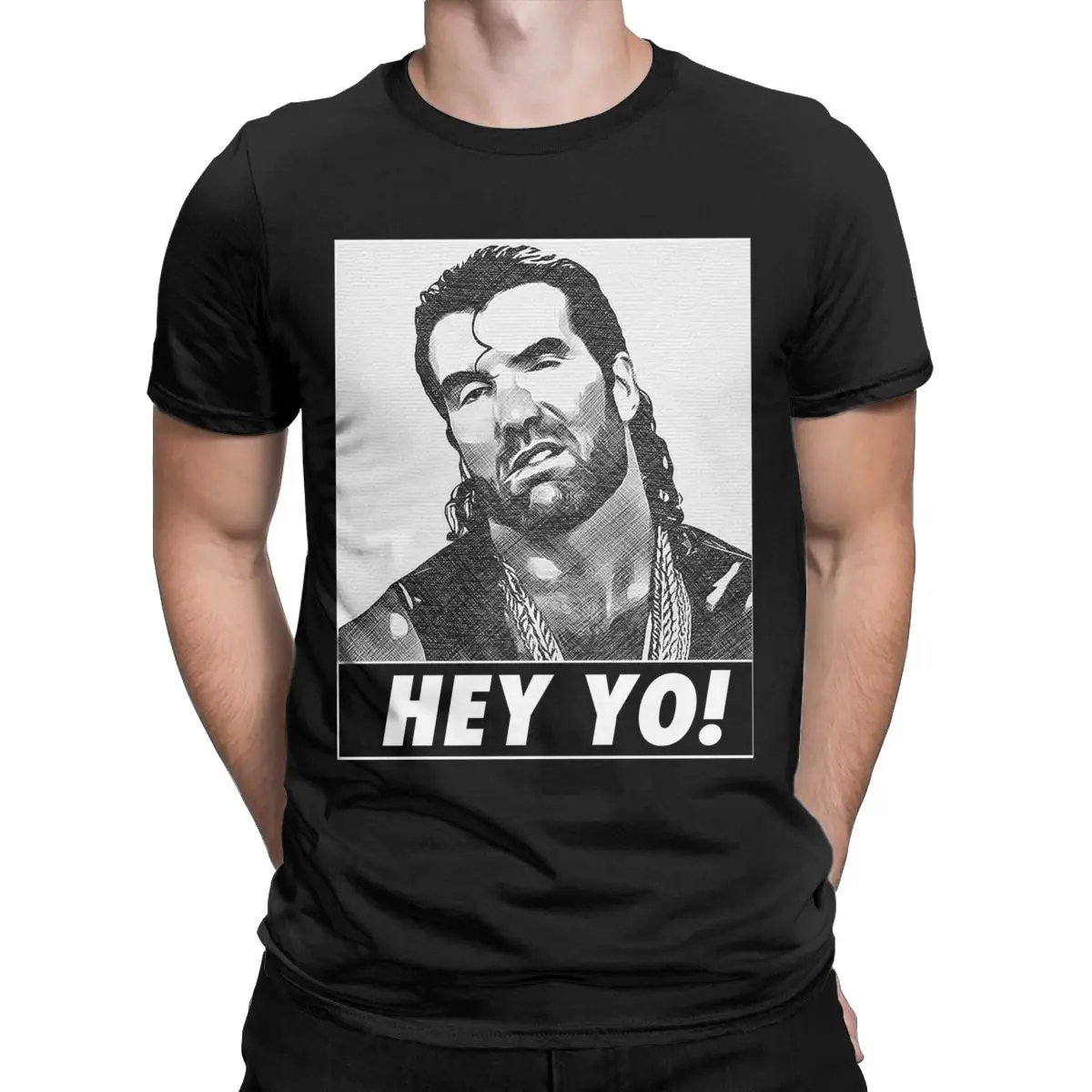 Rip Razor Ramon Hey Yo Men\'s T Shirt Wrestling Legend Humorous Tee Shirt Short Sleeve Round Collar T-Shirt Cotton Clothing