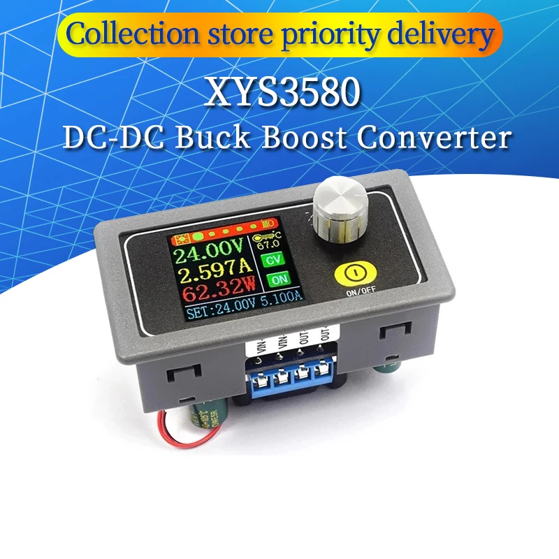 XYS3580 DC-DC Buck Boost Converter CC CV 0.6-36V 5A Power Module Adjustable Regulated laboratory Power Supply Variable