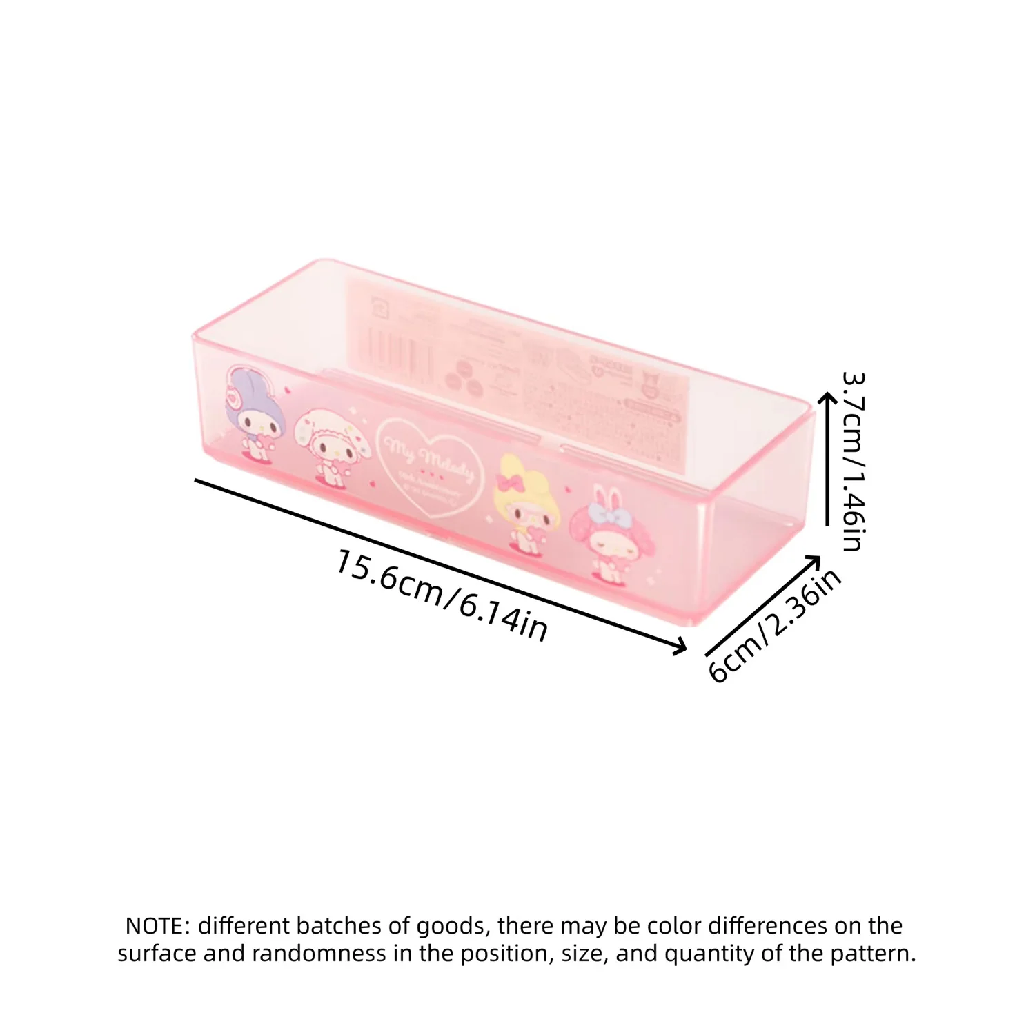 Kuromi My Melody Hello Kitty Print Clear Desktop Organizer for Stationery Cosmetics Table Home Tidy Storage Caddy` - view 4