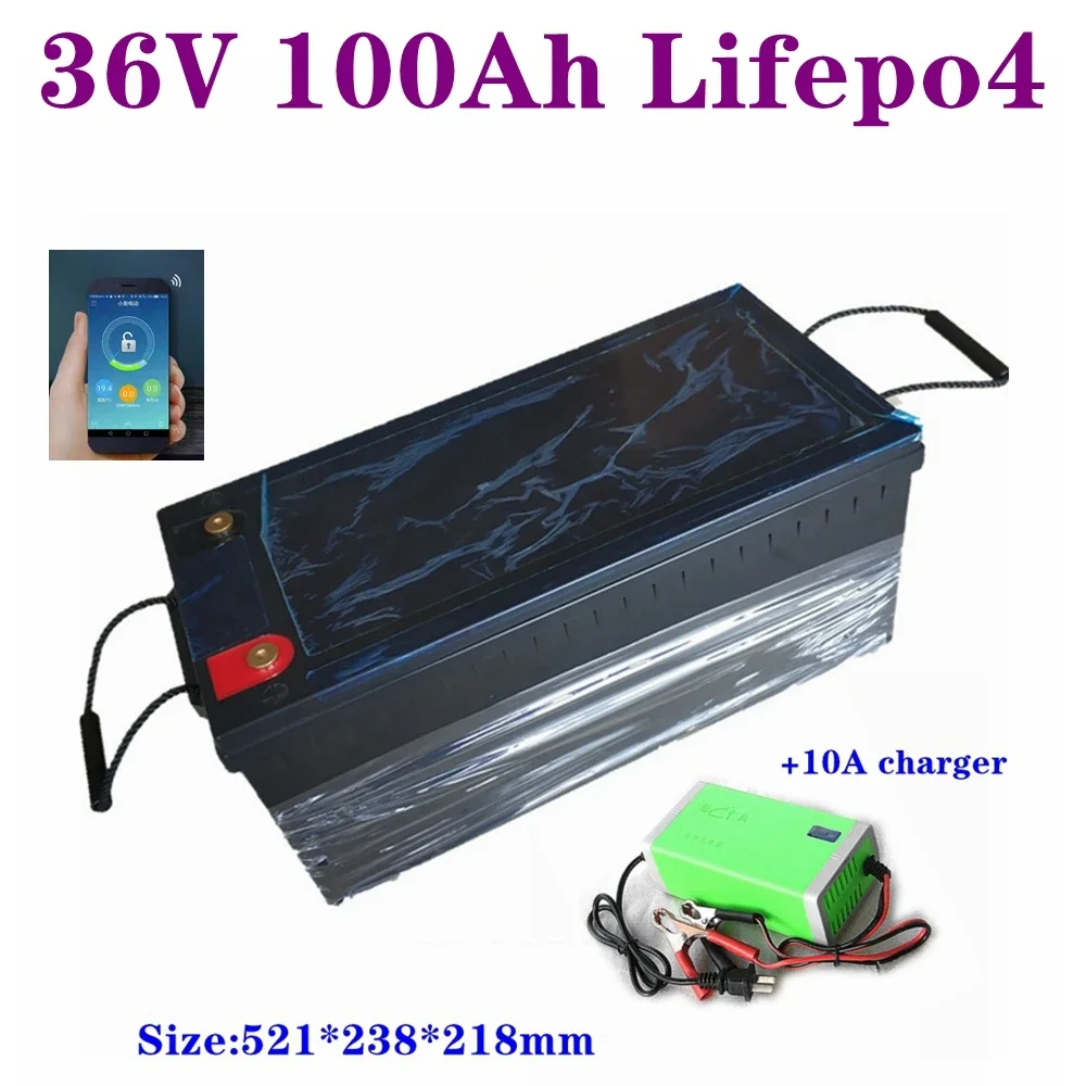 lifepo4 36v 100ah customized battery pack with BMS for electric vehicles solar street light Caravan solar system solar energy