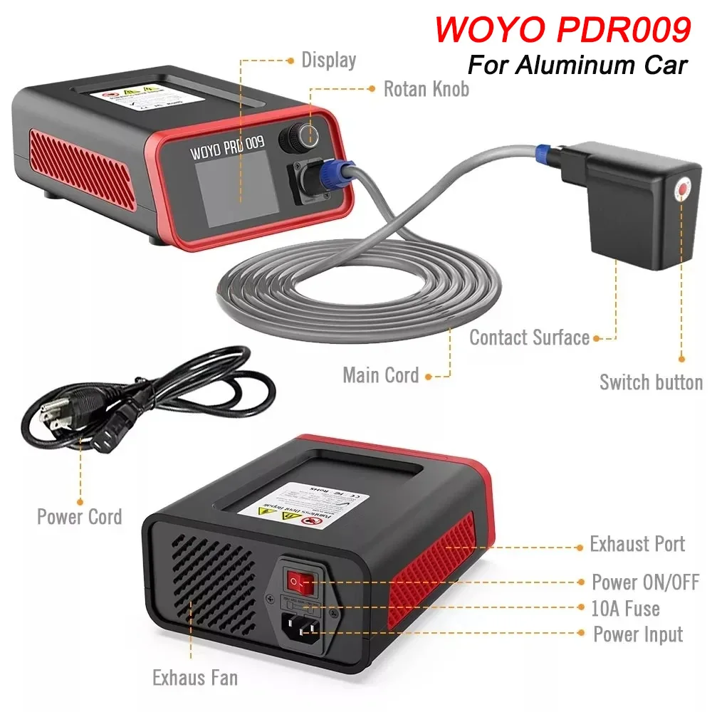 

WOYO PDR009 Paintless Dent Repair PDR Tool Aluminum Auto Body Magnetic Induction Heater Body Car Sheet Metal Repair Tools