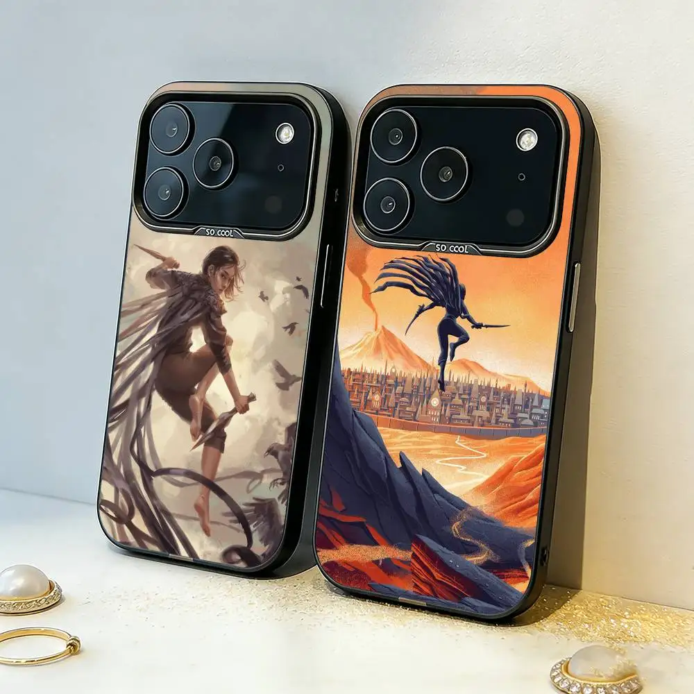 

M-Mistborn T-Trilogy V-Vin Phone Case For iPhone17,16,15,14,13,12,11,Pro,MAX Gray Matte Silicone Black Cover