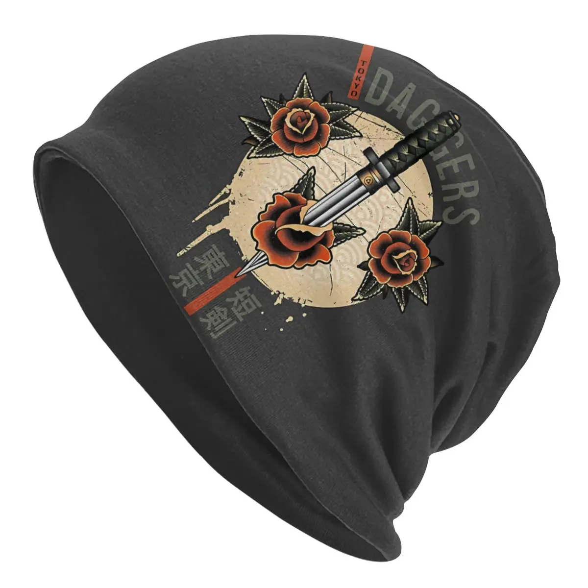 Tokyo Daggers Tattoo Thin Skullies Beanies Autumn Spring Caps For Men Women Ski Caps Bonnet Hats