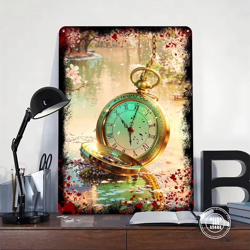 As Time Goes By Poster Customized Wall Art Vintage Metal Signs Retro Tin Plaque for Man Cave Decoration Home Decor Items House
