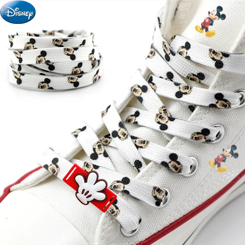 Disney Mickey Mouse Shoelaces Kawaii Anime Minnie Colorful Sports Laces Shoes Accessories Kids Gifts For Children 120CM /150CM