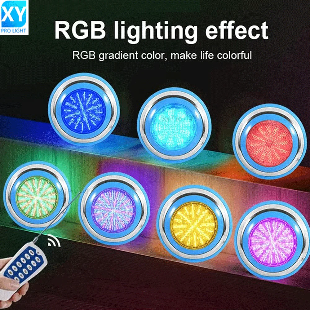 

18W RGB LED Swimming Pool Light IP68 Waterproof AC/DC12V 6W 9W 12W Outdoor RGB UnderWater Light Pond LED Piscina Luz Spotlight