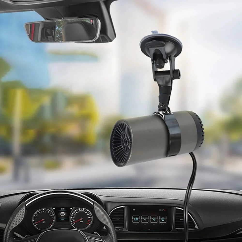 Portable with Suction Holder 2 in 1 Heating & Cooling 180° Rotating Fast Heating Defrost Defogger Car Heater Car Windshield
