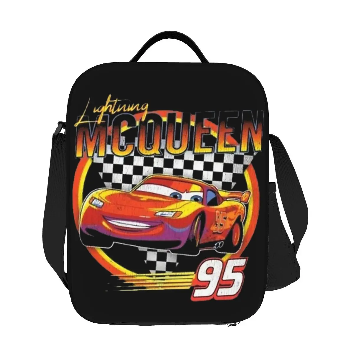 

Custom Cartoon Cars Lightning Mcqueen Insulated Lunch Bag for Women Thermal Cooler Lunch Tote Office Work School
