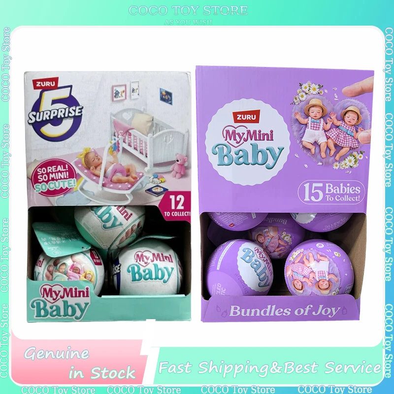 Genuine Zuru My Mini Baby Toy 5 Surpris Ball Ver1 Action Figures My Mini Baby Ver.2 Miniverse Anime Fiugres Decor Birthday Gift