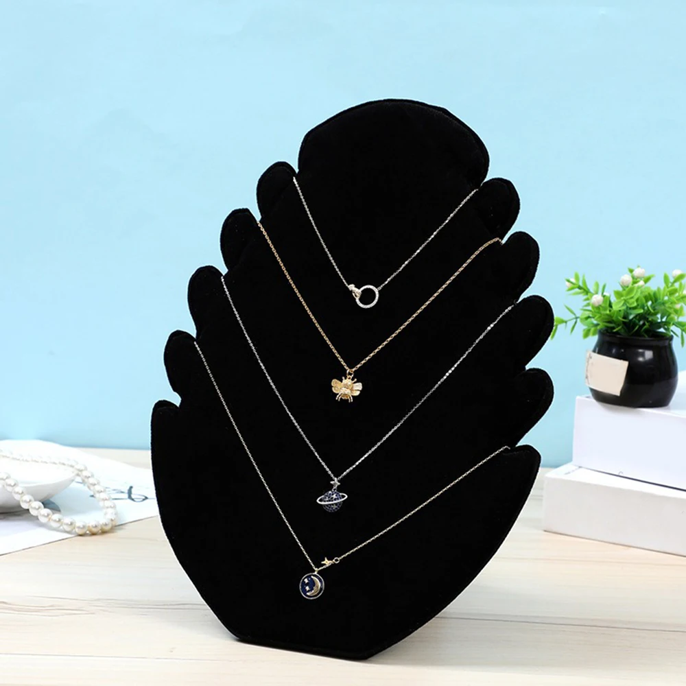 Jewelry Display Stand Flame Plate Necklace Display Stand Organizing Fashion Accessory Holder for Jewelry Necklaces Storage
