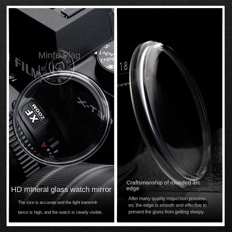 Mineralischer KRISTALL-Uhrenspiegel für Seiko 5 PROSPEX 6139-6000 6139-6002 6139-6005 6139-6009 6139-6030 6139-6041 Uhrenglas 33 mm