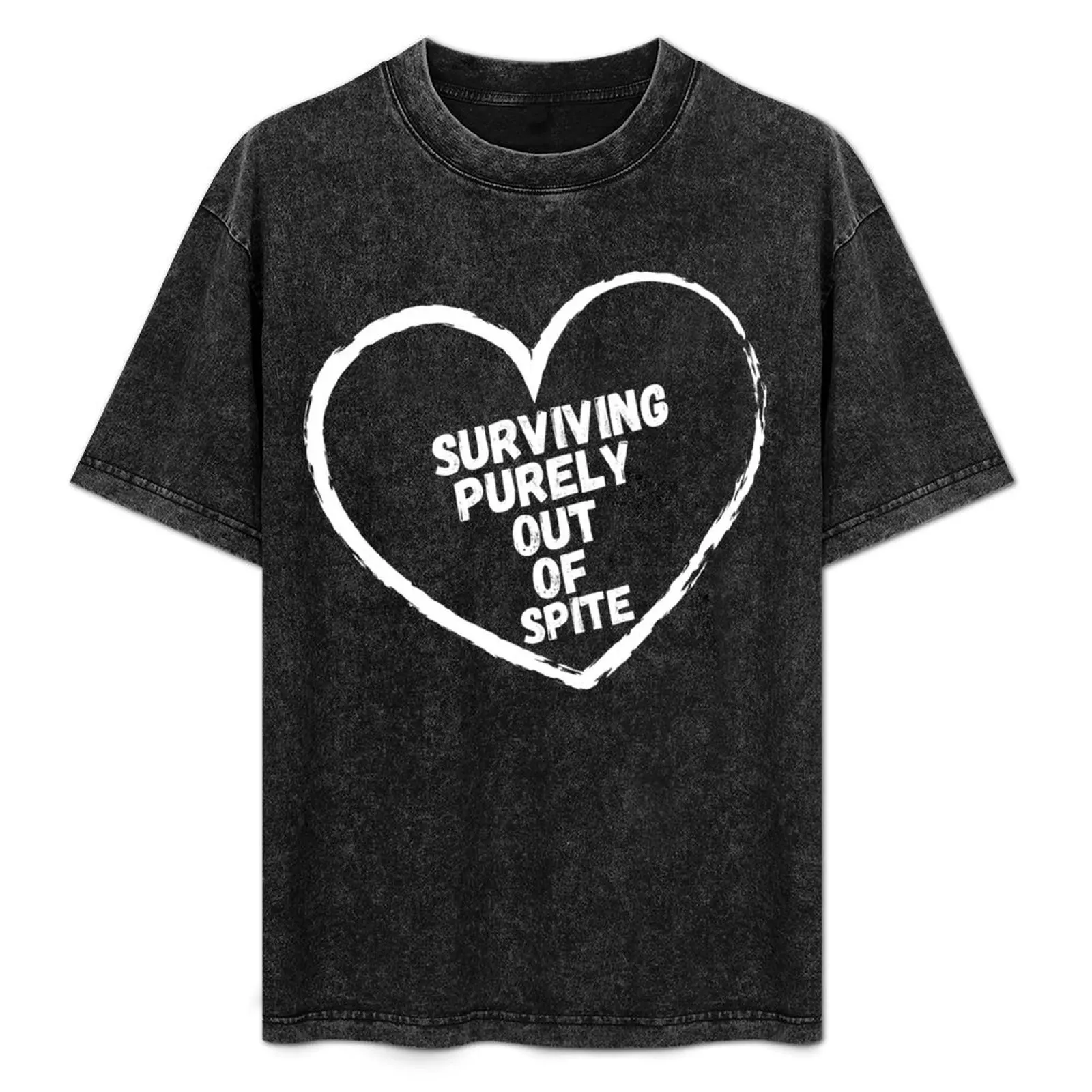 Surviving purely out of spite T-Shirt vintage clothes graphic t shirts men clothes