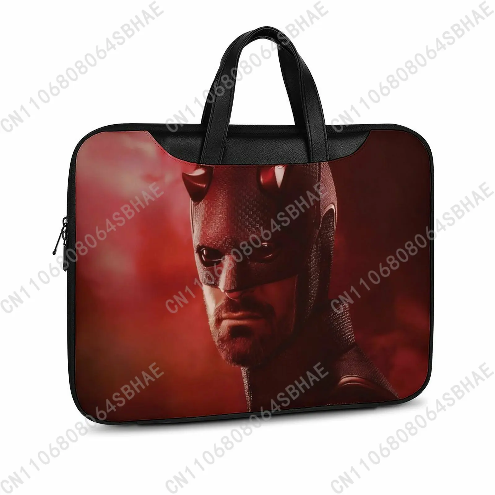 

Marvel Daredevil Custom Leather Briefcase Men Woman Laptop Bag Business Retro Genuine Leather Computer Cosplay