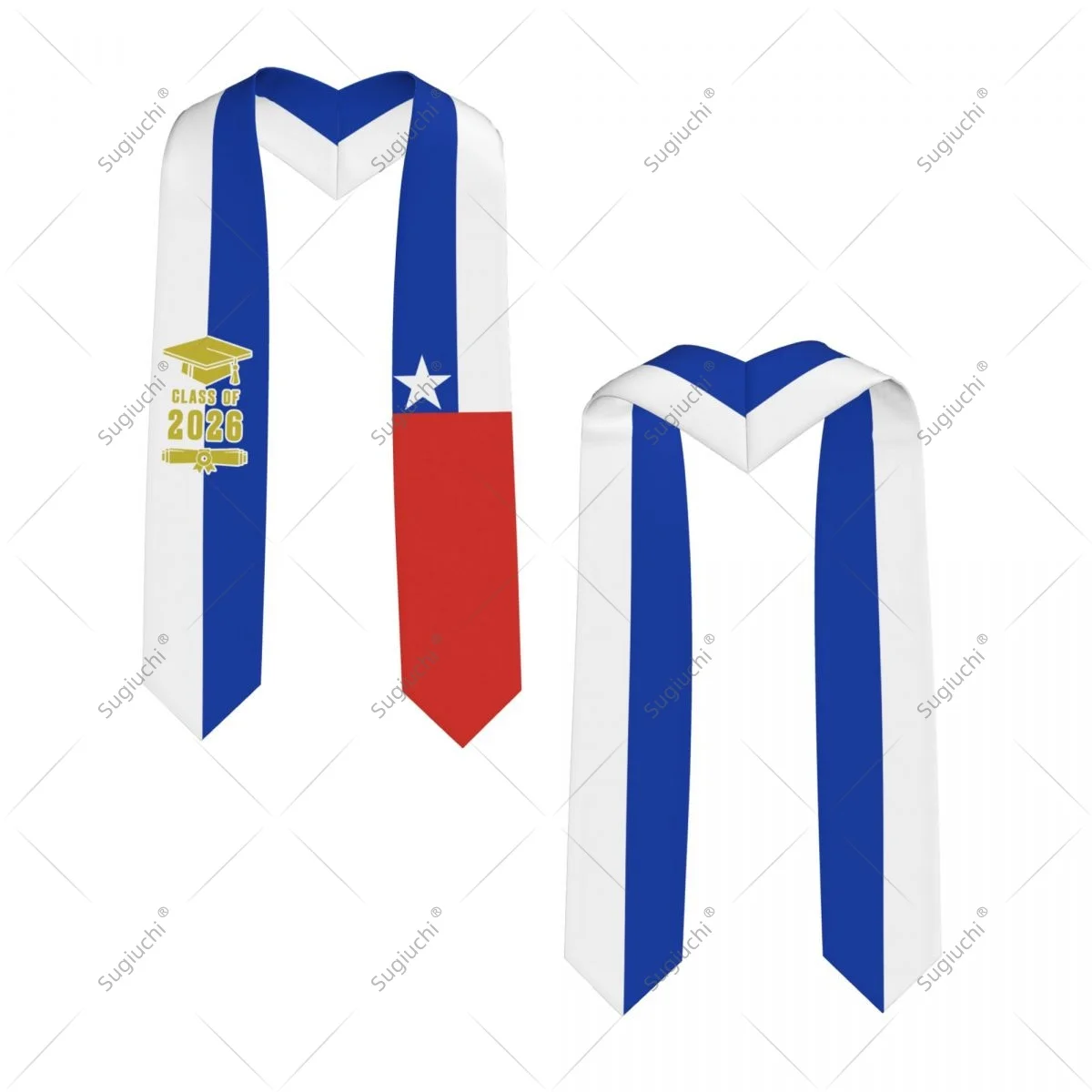 

Chile Flag Class Of 2026 Graduation Stole Sash Scarf For International Students Proud Ceremony Adult Unisex