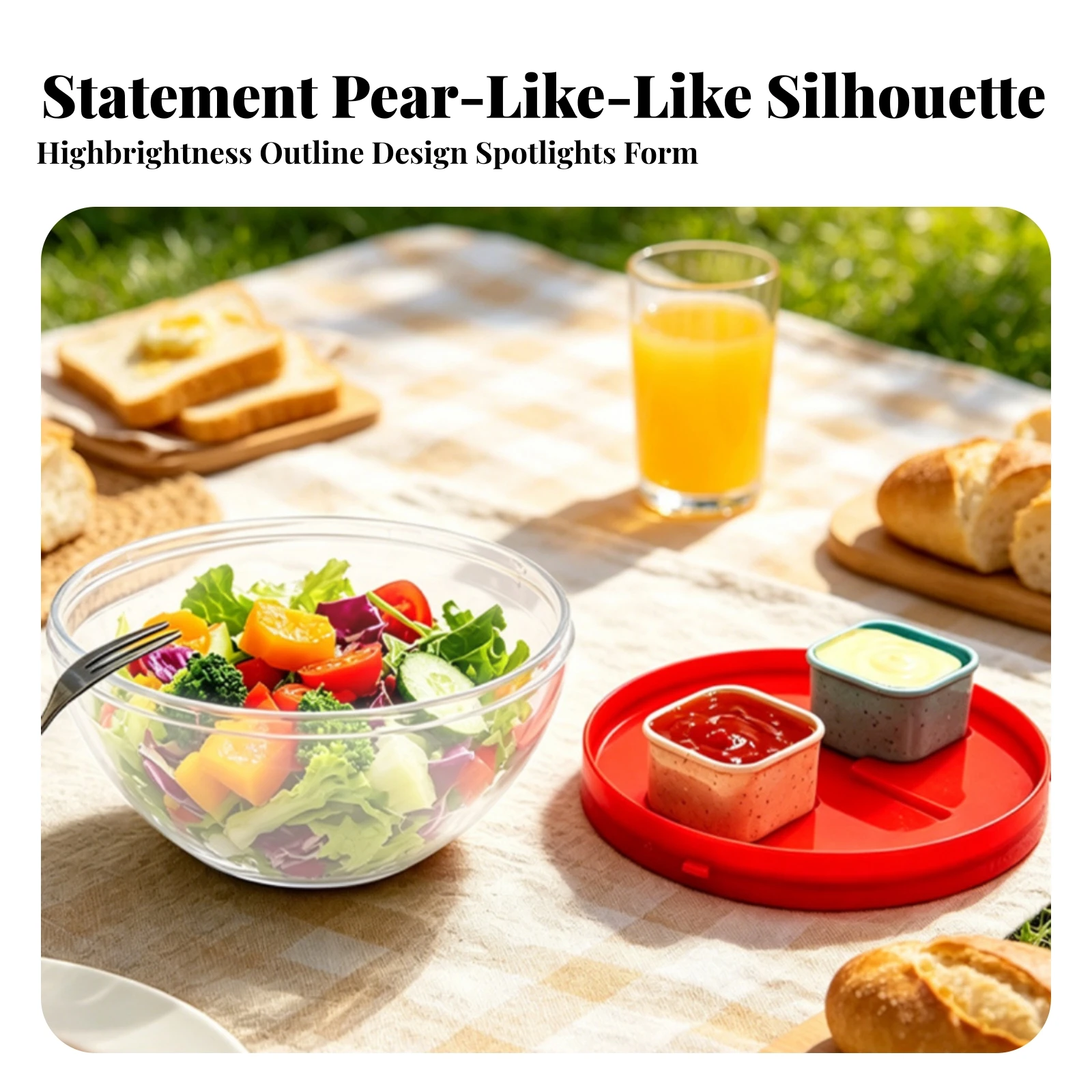 Apple-Shaped Salad Bowl Clear Portable Salad Bowl Container Leak-Proof BPAwithout for Commuters, Office, School