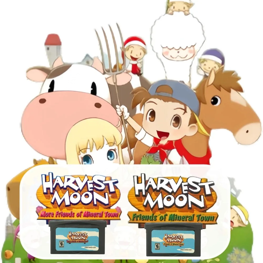 GBA Game Cartridge Harvest Moon Series 32 Bit Video Game Console Card Friends of Mineral Town for GBA/SP/DS Harvest Moon Metroid view 2