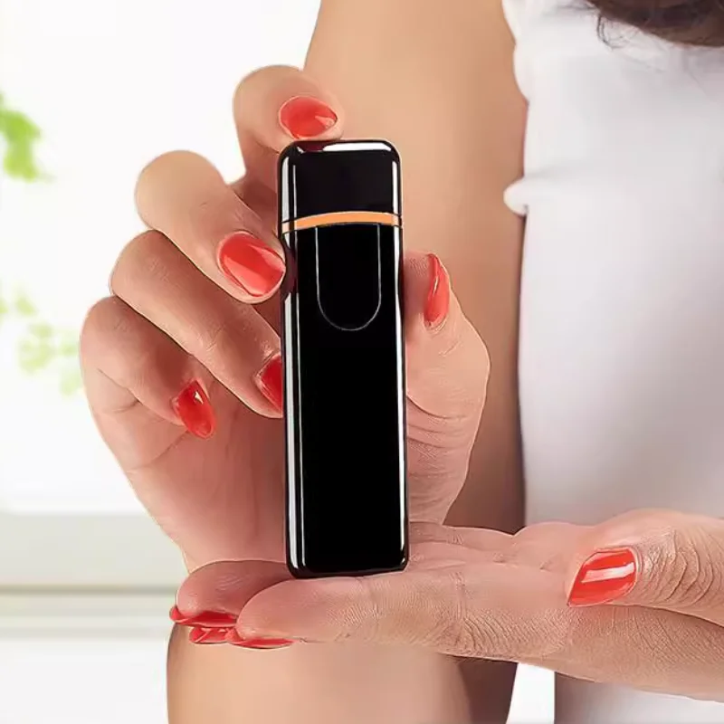USB Lighter Zinc Alloy Rechargeable Windproof Touch-sensing Cigarette Lighter,Collectible Cigarette Lighter Father's Day Gift