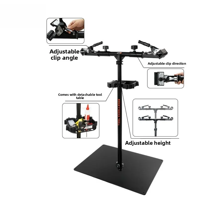 Bicycle maintenance tool workbench repair rack Double chuck repair rack