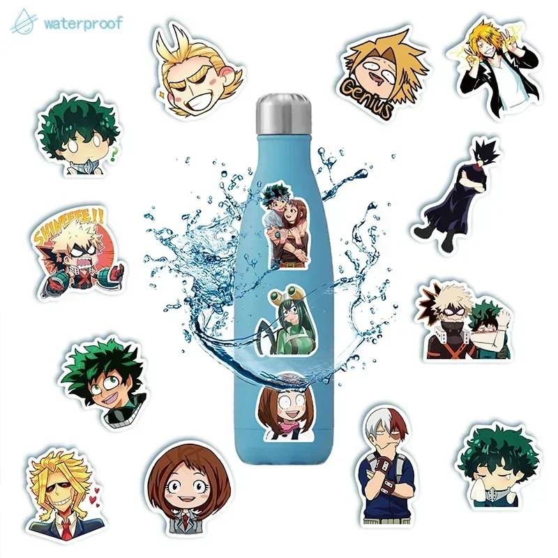 50PCS My Hero Academy Stickers Cute Anime Graffiti Decals Waterproof Phone Case Laptop Skin Kawaii Packaging Art Supplies