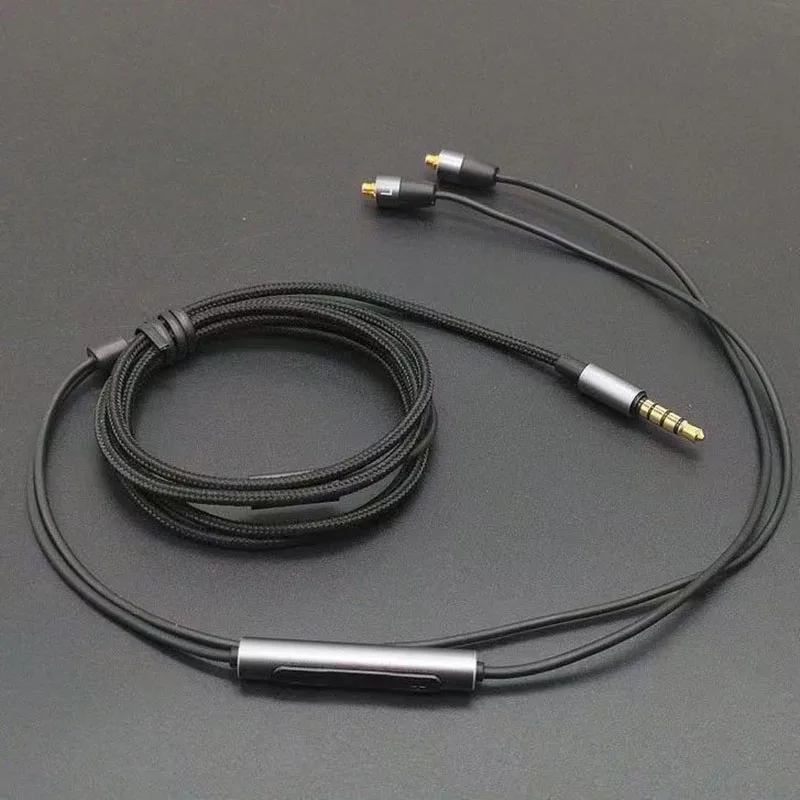 K3003 Earphone Upgrade Cable 3.5mm to MMCX Braided Nylon Wire Replacement Headphone Cable 3.5mm Wired Earphones