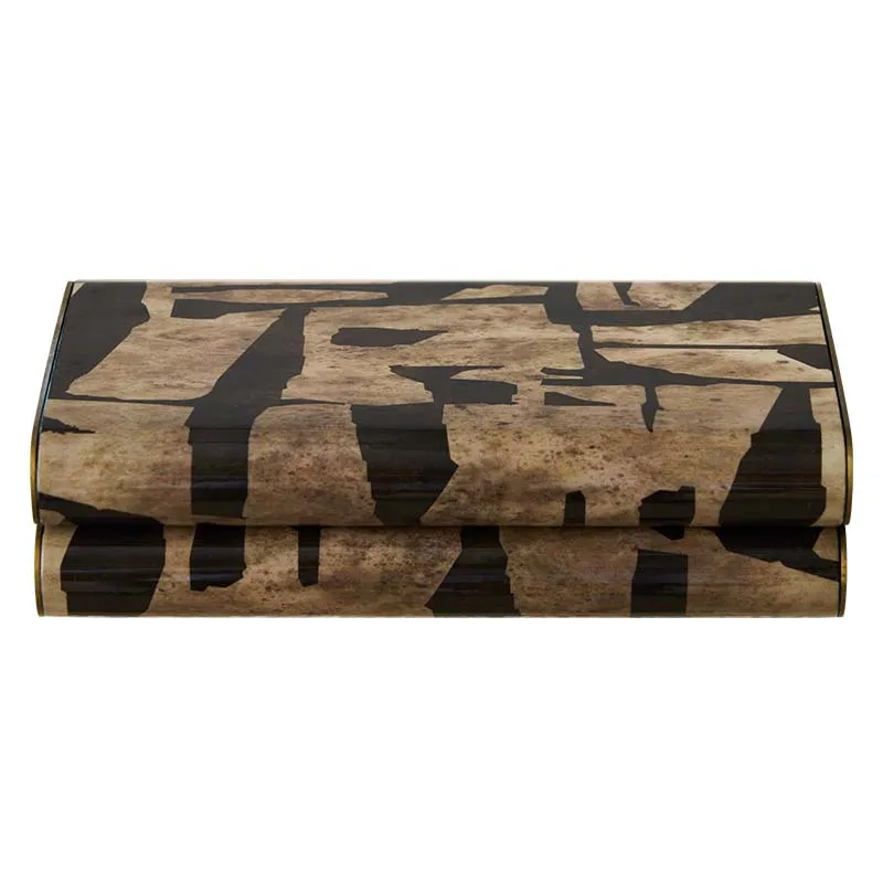 YJQ home decoration modern retro brown wood decoration box clubhouse sales office decoration