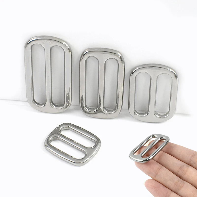 

5-20Pcs 20-38mm 304 Stainless Steel Bag Strap Buckles Tri-Glide Slider Buckle Webbing Straps Adjuster Ring Clasp DIY Accessories