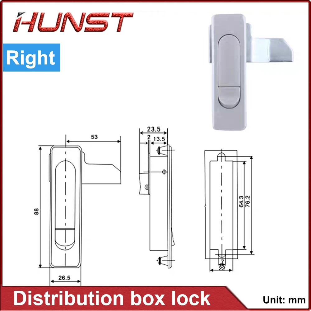 Hunst Bouncy 단추 잠금 장치, 안전 잠금, 나노 + 아연 도금, 전기 캐비닛 도어 및 분배 박스, 레이저 캐비닛