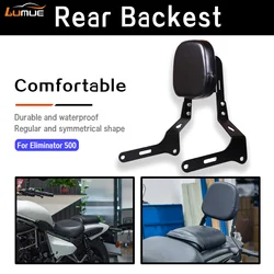 Motorcycle Eliminator 500 Black Detachable Sissy Bar Rear Passenger Backrest Cushion Pad For Kawasaki Eliminator 500 2024 2025
