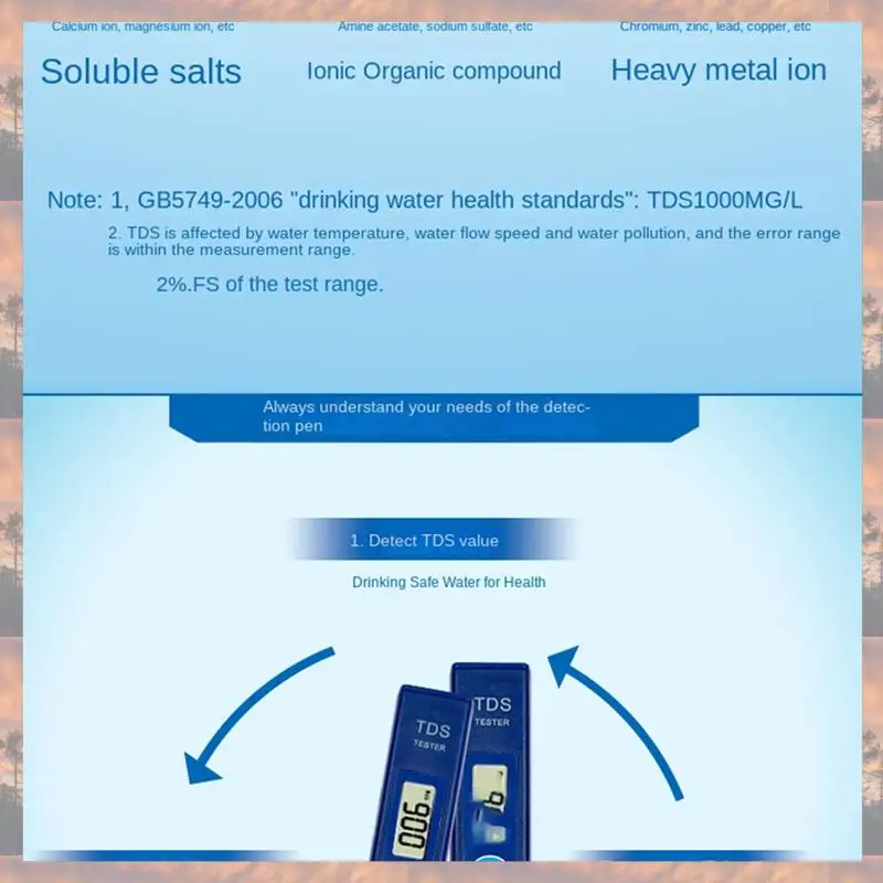 

2025 Trend Water Quality Tester, 3 In 1 Drinking Water Tester, Portable Drinking Water Tester